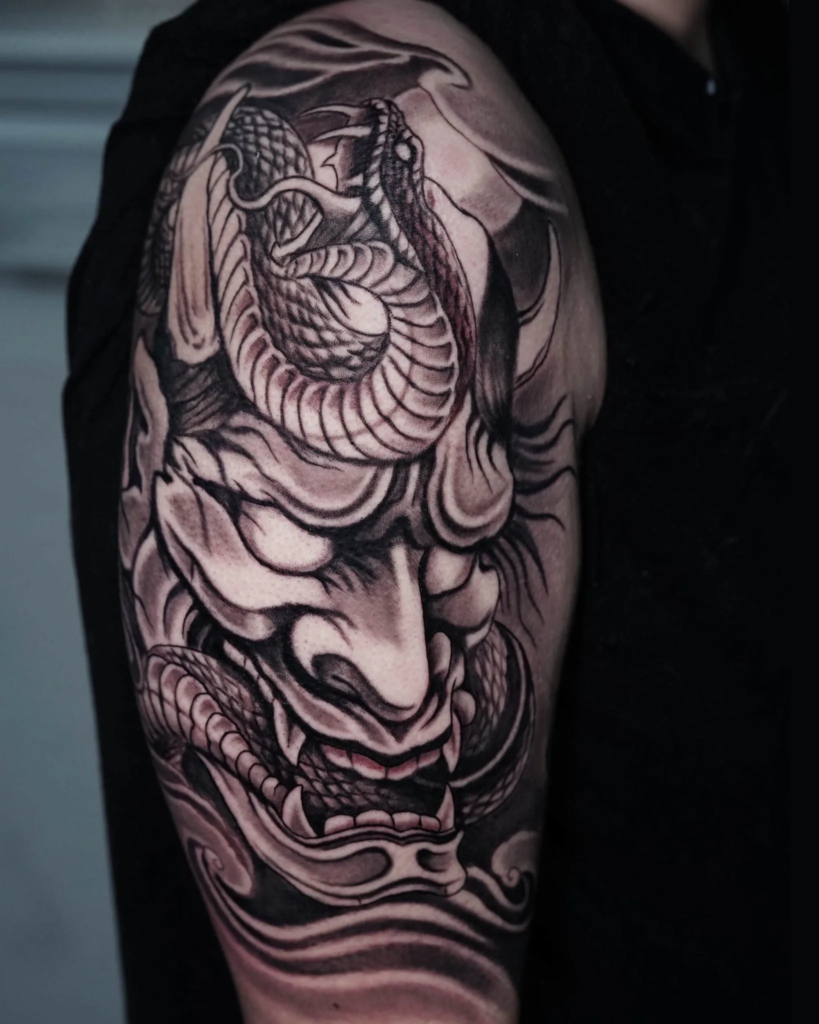 black and grey tattoo design - Hyper Inkers black and grey tattoo design