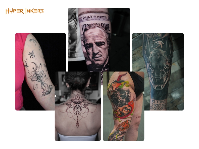 where is the best place to get a tattoo - Hyper Inkers For a more comfortable tattoo experience, choose placements with ample muscle and thicker skin, like the outer arm, thigh, and calf.