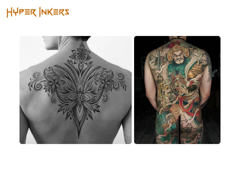 where to get a tattoo - Hyper Inkers The back is the ultimate canvas for large-scale, narrative art, offering unparalleled space for an epic masterpiece.