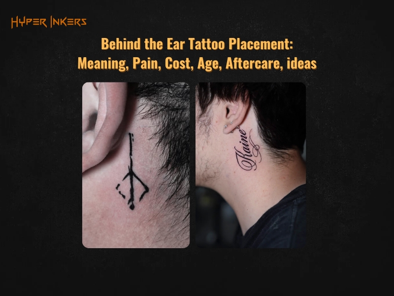 behind ear tattoo location ideas - Hyper Inkers behind ear tattoo location ideas