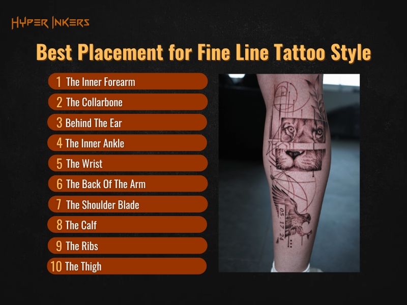 best body parts for fine line tattoos - Hyper Inkers The best fine line placements balance low pain with high longevity to preserve the integrity of your delicate art.