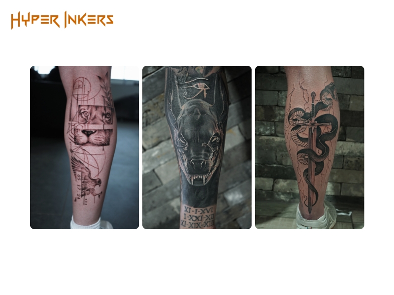 tattoo location ideas - Hyper Inkers The calf provides a dynamic, rounded canvas, ideal for art that wraps and flows with the muscle's natural shape.