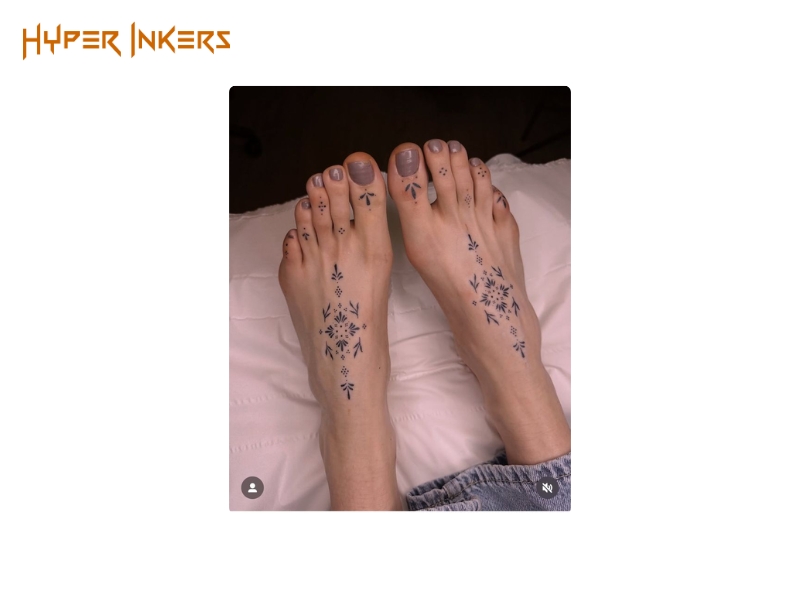 top of foot vs side of foot tattoo placement - Hyper Inkers top of foot vs side of foot tattoo placement