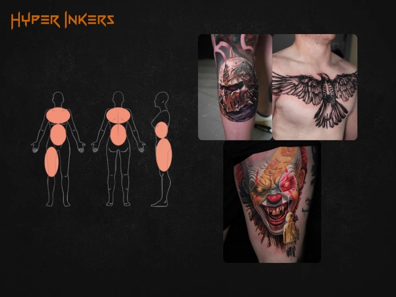 creative tattoo placement ideas - Hyper Inkers creative tattoo placement ideas