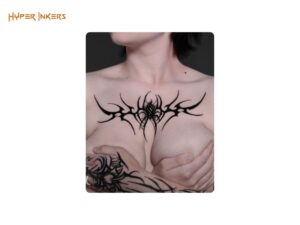 A bold placement signifying profound confidence, the full chest piece is the ultimate large-scale statement.