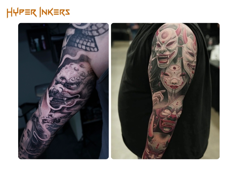 common tattoo placements - Hyper Inkers A full sleeve transforms the entire arm into a single, cohesive canvas with unparalleled artistic impact.