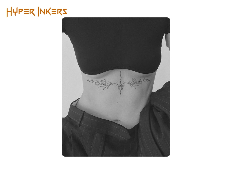 ornamental sternum tattoo ideas - Hyper Inkers ornamental sternum tattoo ideas