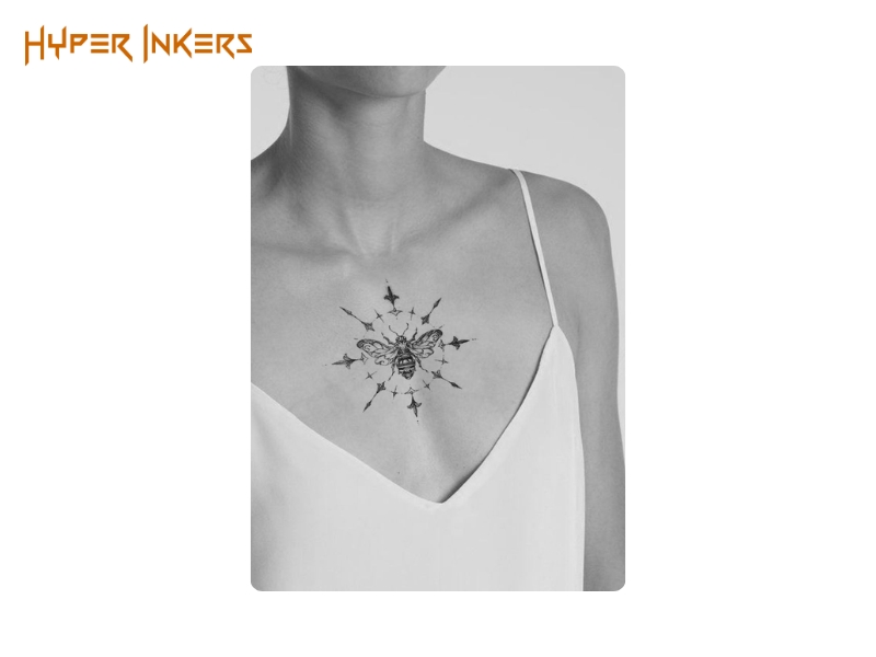 small sternum tattoo ideas - Hyper Inkers small sternum tattoo ideas