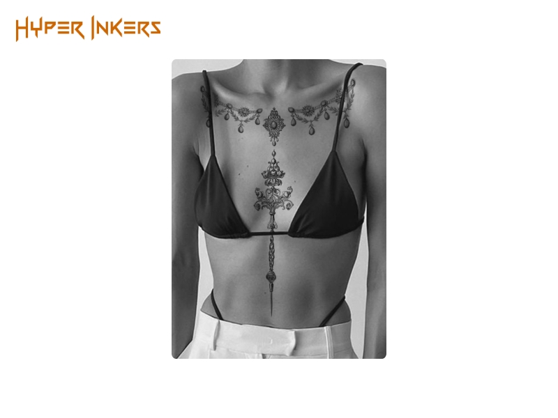 small tattoo placement on sternum - Hyper Inkers small tattoo placement on sternum