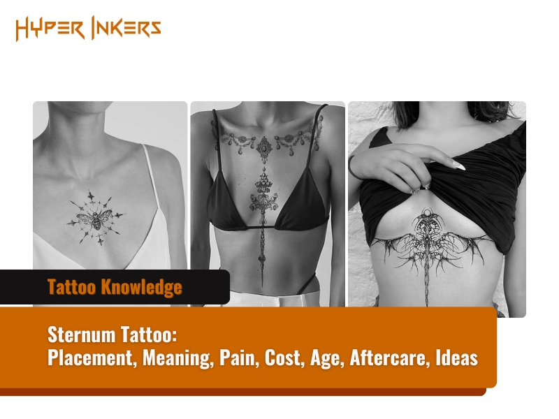 sternum tattoo ideas and placement - Hyper Inkers sternum tattoo ideas and placement
