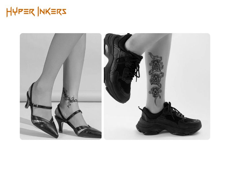 discreet ankle tattoo placement - Hyper Inkers discreet ankle tattoo placement