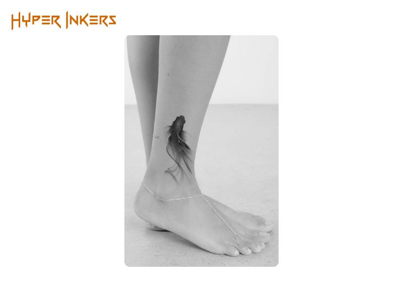 fine line ankle tattoo placement