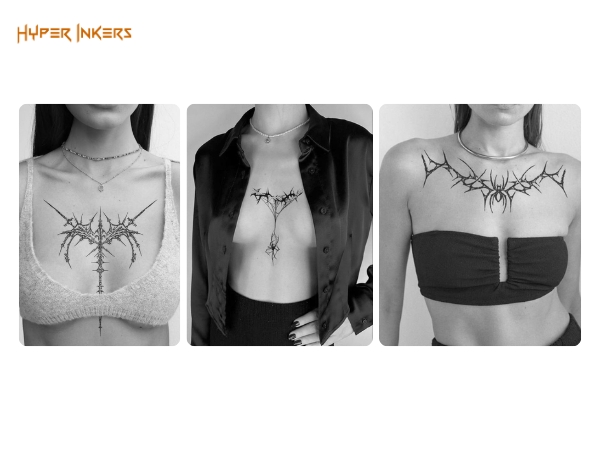 mens chest tattoo placement - Hyper Inkers Placed over the heart, the sternum tattoo is a powerful choice for symmetrical art rich with personal meaning.