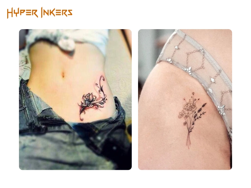 hip tattoo placement to accentuate curves - Hyper Inkers hip tattoo placement to accentuate curves