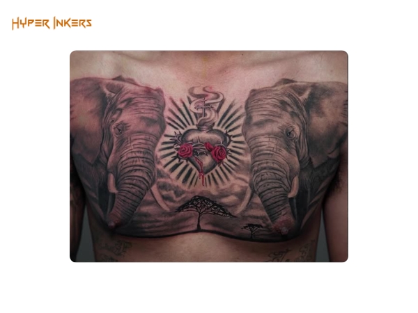 full chest piece layout