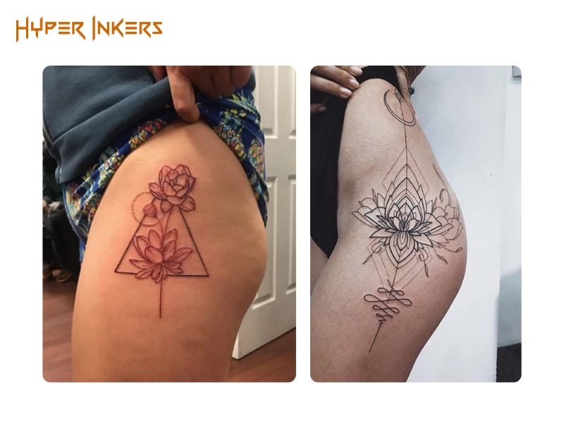 flower hip tattoo placement - Hyper Inkers flower hip tattoo placement
