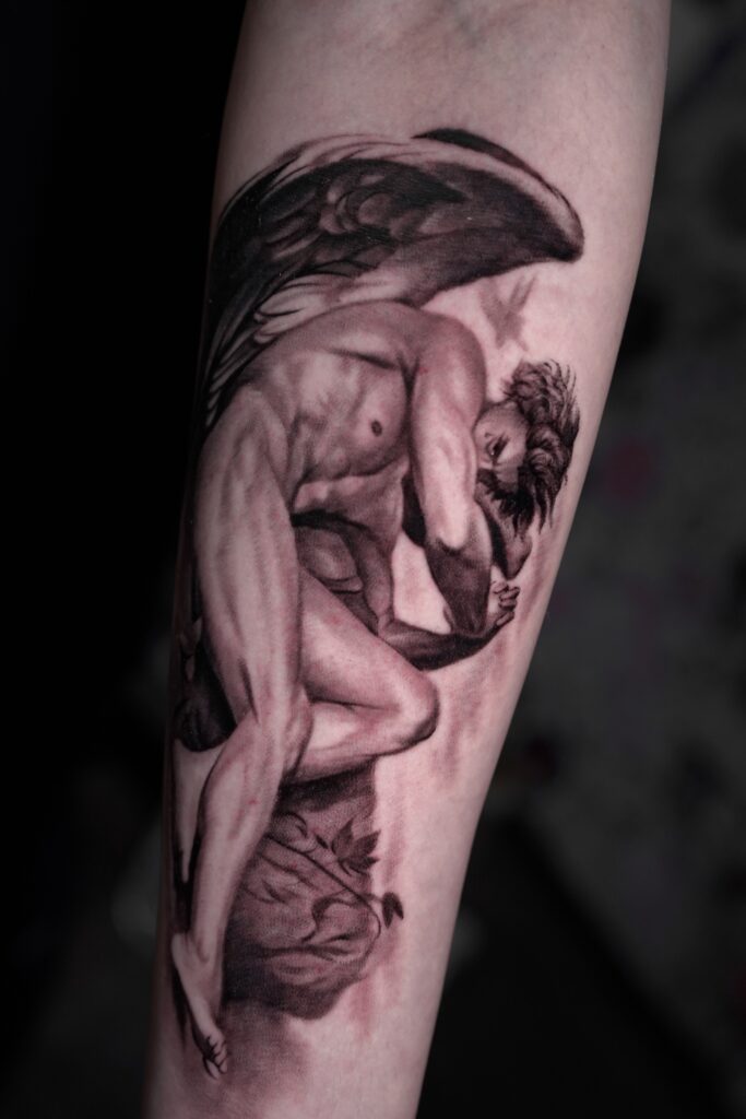 san antonio artist specializing in angel tattoos