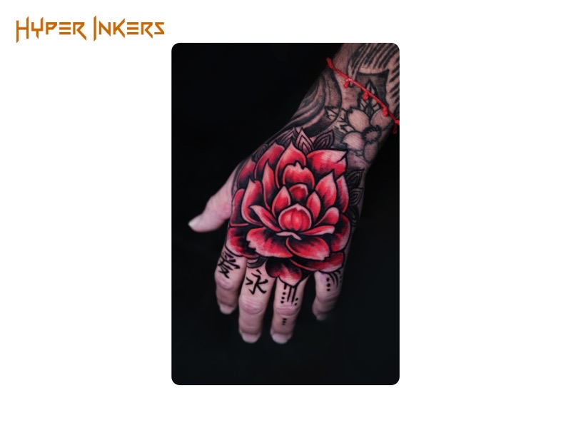 An ideal canvas for showcasing intricate art, the back of the hand offers high visibility and moderate pain.