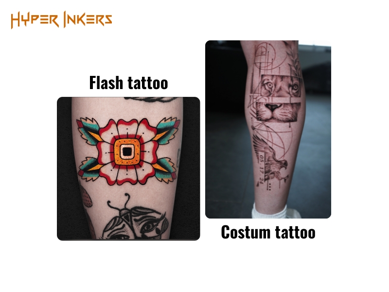 flash tattoo vs custom - Hyper Inkers flash tattoo vs custom