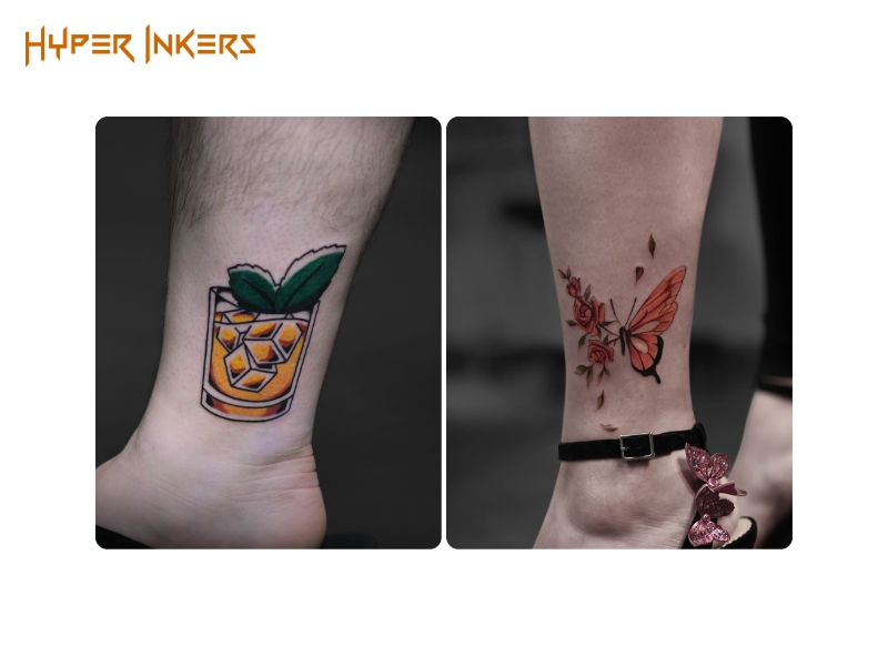 ankle tattoo placement with shoes