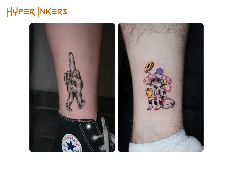 ankle tattoo placement with shoes - Hyper Inkers ankle tattoo placement with shoes