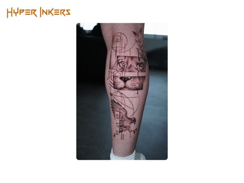 back of leg tattoo placement