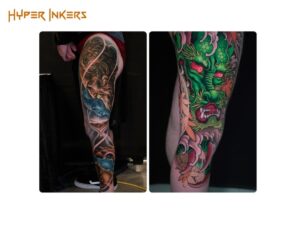 wrap around leg tattoo ideas