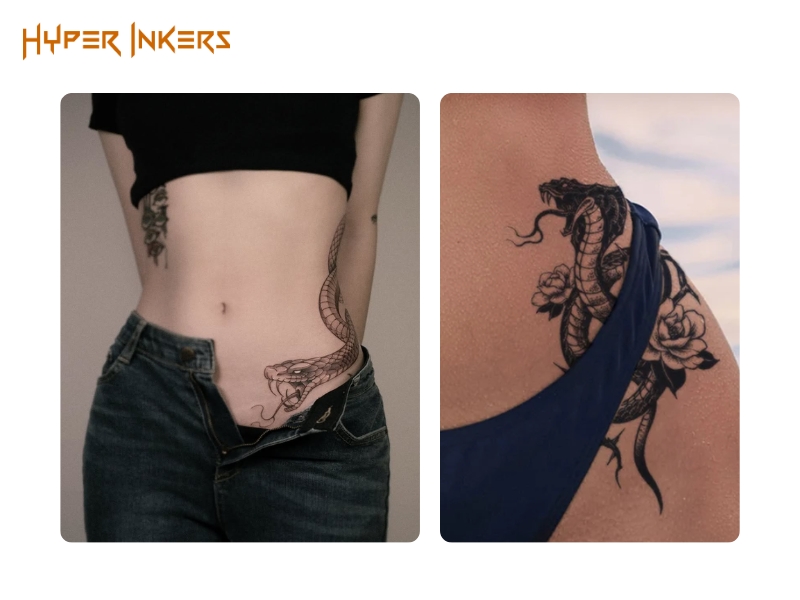 ornamental hip tattoo placement - Hyper Inkers ornamental hip tattoo placement