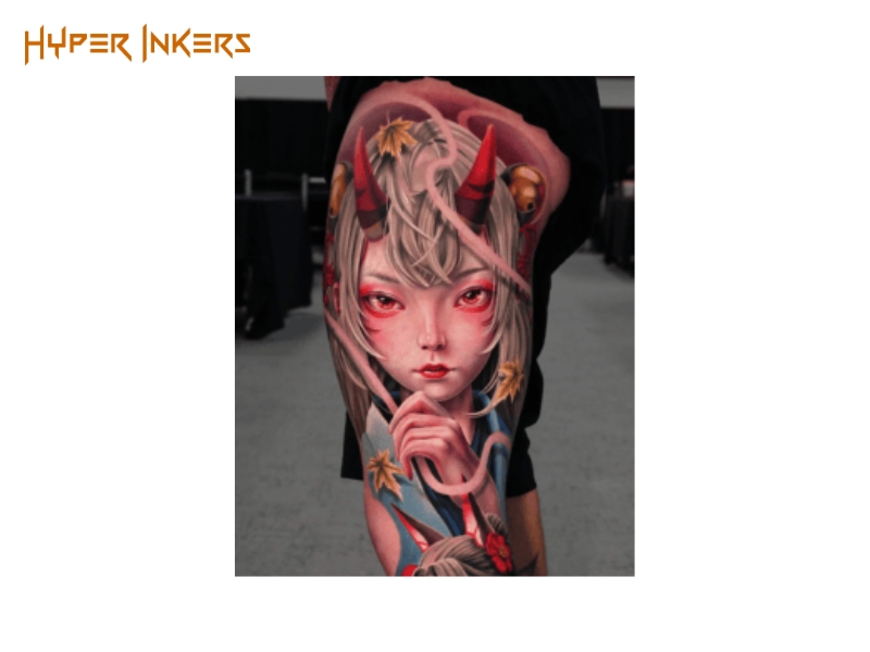 upper thigh tattoo placement