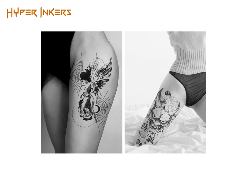 hip to thigh tattoo flow